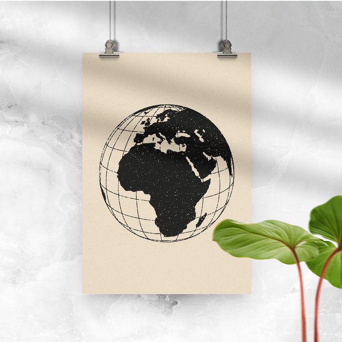 Globus - Europa Afrika - Plakat 70 x 100 cm Online Engroshandel | Orderchamp