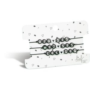 Bracelets black Big, Mid & Lil sis