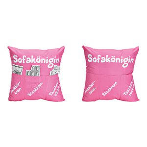 Kussen Sofa Heroes “Sofa Queen” gemaakt van textiel, roze (B/H/D) 40x40x8cm