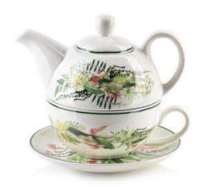 IDYLLIC Krug mit Tasse TEA FOR ONE 400ml/300ml