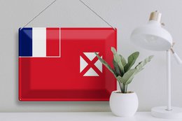 Tin sign flag Wallis and Futuna 40x30cm Flag of Wallis