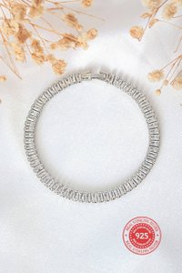 925 Silver CZ Tennis Bracelet