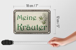 Tin sign saying 18x12cm my herbs gift decoration