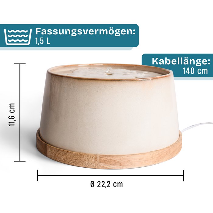 ne&no Keramik Trinkbrunnen fr Katzen I Bambus-Basis I Induktion  Online-Grohandel | Orderchamp