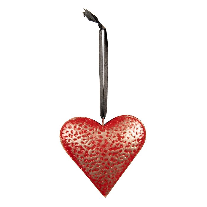 Decorazione ciondolo cuore Rosso 15x3x15 cm Commercio all'ingrosso in linea