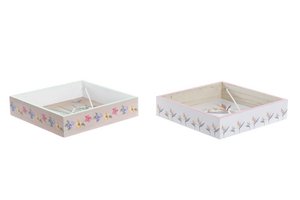 SERVILLETERO MDF 18X18X4 TROPIC GARDEN 2 SURT. PC193011