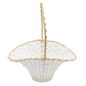 Plastic litter basket, L24cm, W17cm, H28cm, white