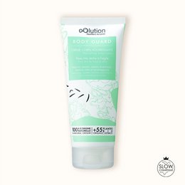 A soothing, moisturizing body guard cream in a 200 mL pot or tube. Formulated with natural ingredients to nourish and protect the skin.