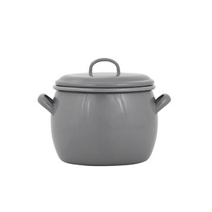 Bellied Pot with lid, 18 cm/4 liter - Kockums Grey