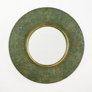 ESPEJO 86X5X86 METAAL ORO/VERDE OSCURO TH1287400