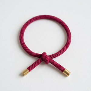 Golden Knot Bracelet Burgundy