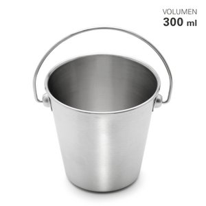 Mini-Eimer aus Edelstahl Ø 9 cm