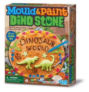 Gießen und Bemalen von Dino-Stein