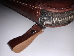 Madda leather office case - burgundy red