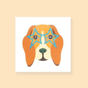 Temporary Tattoo Sunglass Dog