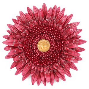 Wanddecoratie bloem rood