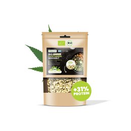 Organic hemp seeds peeled, 250g. High in protein (31%) and rich in magnesium, zinc, and essential amino acids. Suitable for a healthy, plant-based diet.