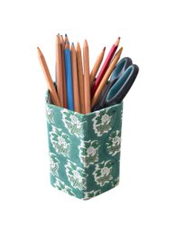 Sustainable A6 notebook with colorful animal illustrations including elephants, giraffes, and other wildlife.