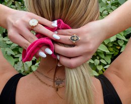 Hindbær Scrunchie