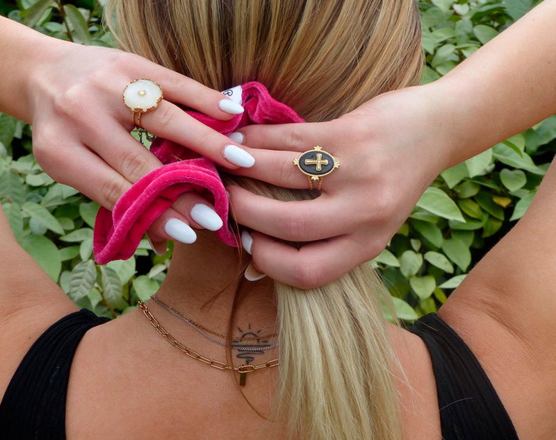 Hindbær Scrunchie