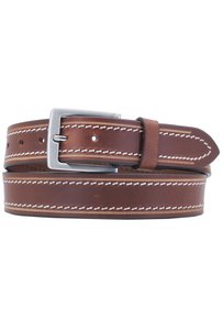 Buffalo leather large belt PF1907 brown