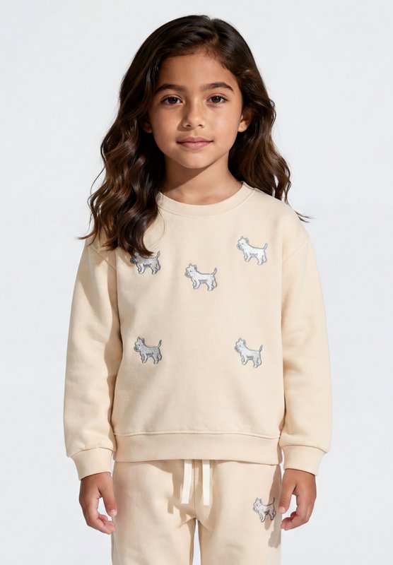 Felpa per bambini Terrier bianco