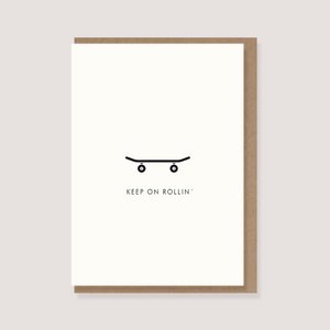 Klappkarte mit Umschlag -  "Skateboard - Keep on rollin´"