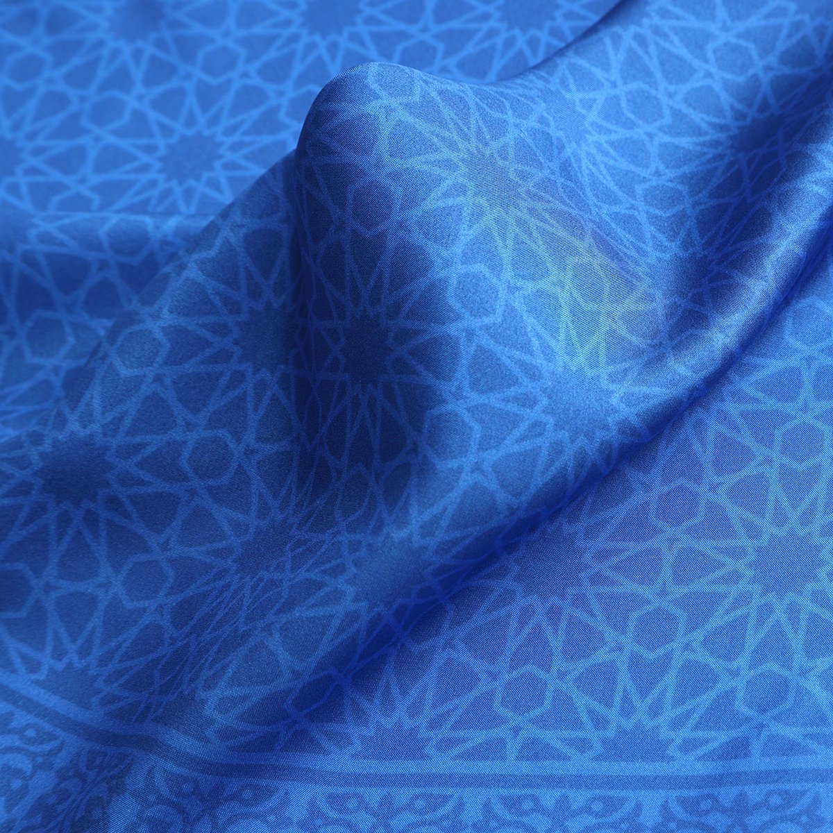 Blue Square Silk Scarf Dalila v1