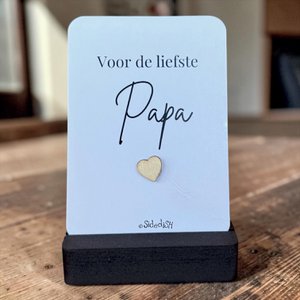 Kaartje op houder papa