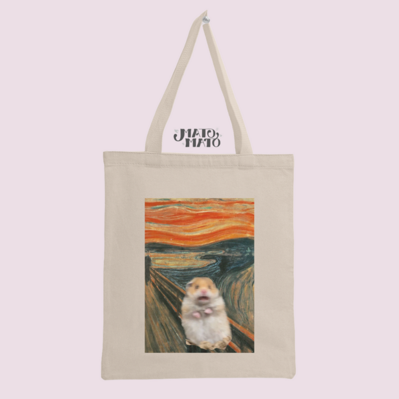 The Scream Hamster Meme Tote Bag