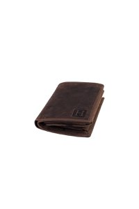 Leather brown man wallet large