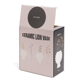 CERAMIC LION VASE HF