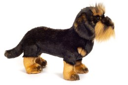 Trådhåret gravhund stående 28 cm - tøjdyr - tøjdyr