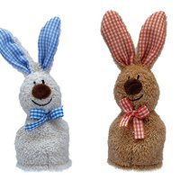 Egg warmer rabbits made of plush, Ø5x16cm