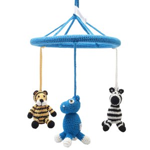 Mobiel - Zebra, nijlpaard en tijger