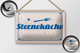 Targa in metallo con scritta "Decorazione cucina stella" 18x12 cm