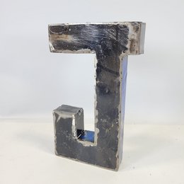 Buchstabe "J" aus recycelten Ölfässern | 22 oder 50 cm | verschiedene Farben