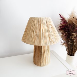 Moroccan Zeva raffia lamp