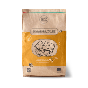 Organic Bread Sheets with Wheat, Chihce Peas and Turmeric - 200g