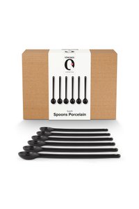 Set/6 Spoons Porcelain Matt Black Large