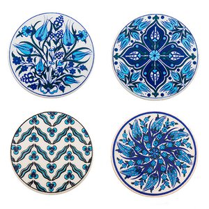 Keramische Onderzetters voor Drankjes Set van 4 - 9cm