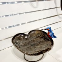 METAL CL KINGFISHER TABLE HEART BOWL