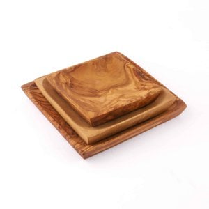 Set of 3 Olive Wood Valet Trays – Handmade