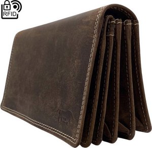 Arrigo DamSportEMONE of cognac-colored buffalo leather with RFID protection