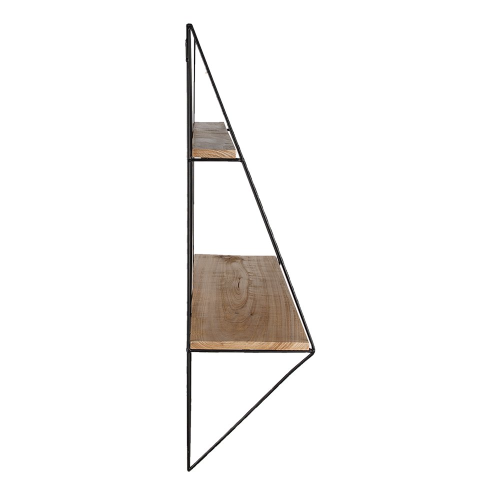 Wandrek 60x20x70 cm Zwart IJzer Muurrek