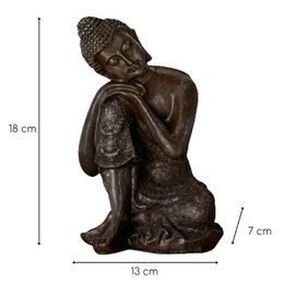 Thai Thinker Buddha Statue - Zen and Feng Shui Decoration - Lucky Object - Zen Gift Idea - Decoration