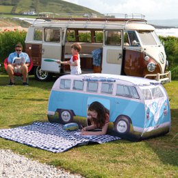 Volkswagen VW T1 Bus Kids Pop Up Tent/Blue
