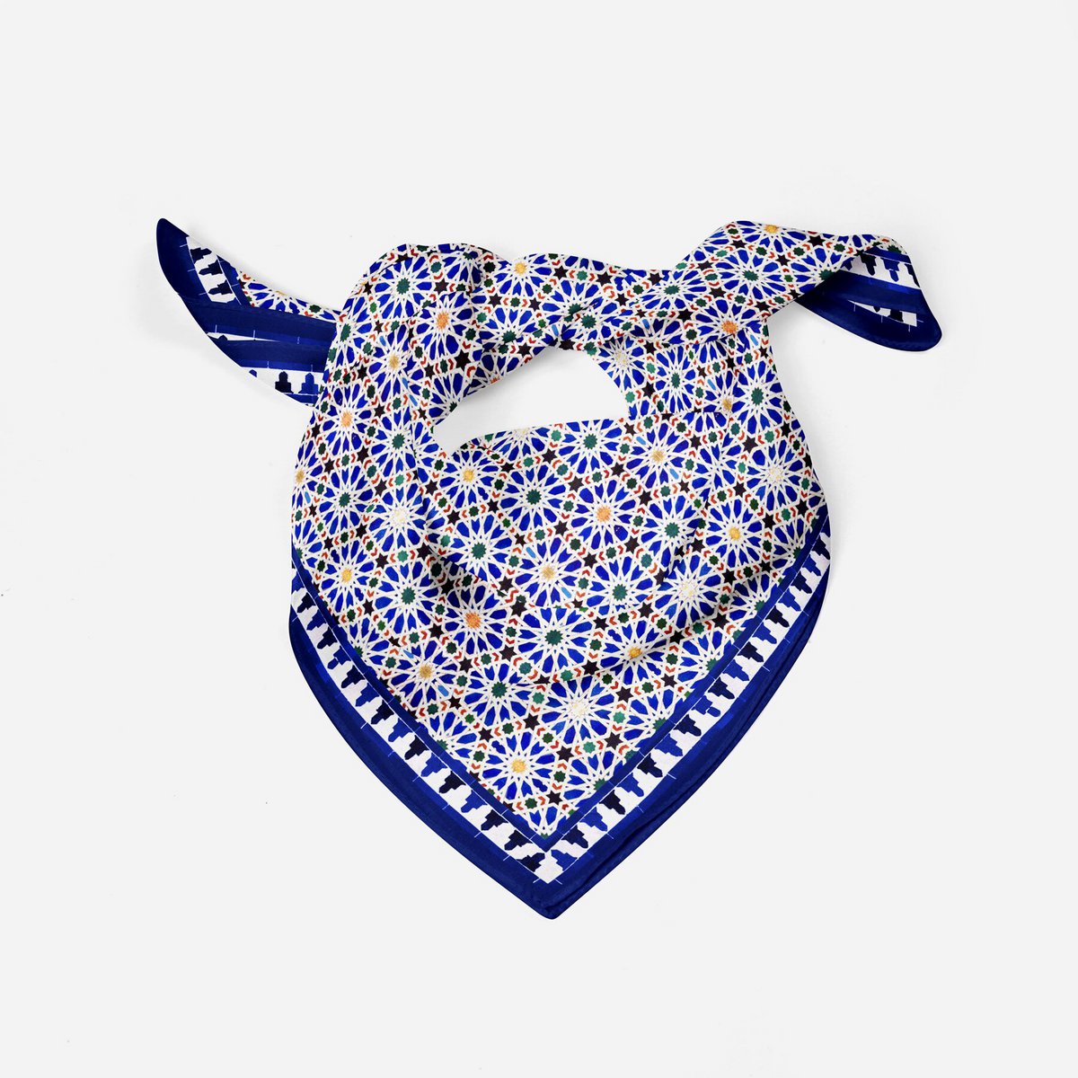 Blue Square Scarf Zellige v2