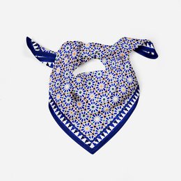 Blue Square Scarf Zellige v2