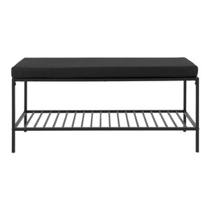 Vita Bench - black, steel, 100x36x48.5cm